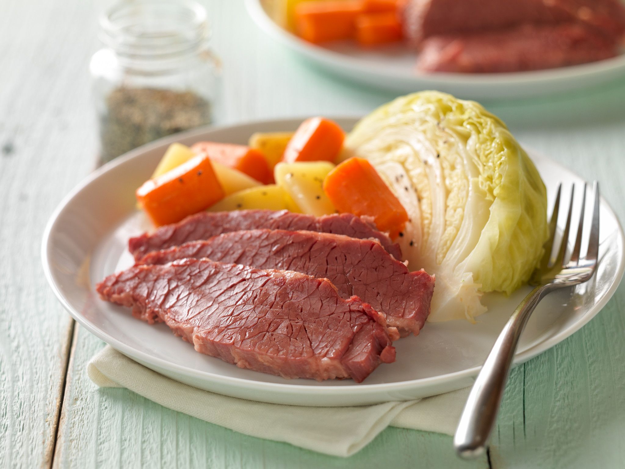 Traditional Irish Food Corned Beef And Cabbage