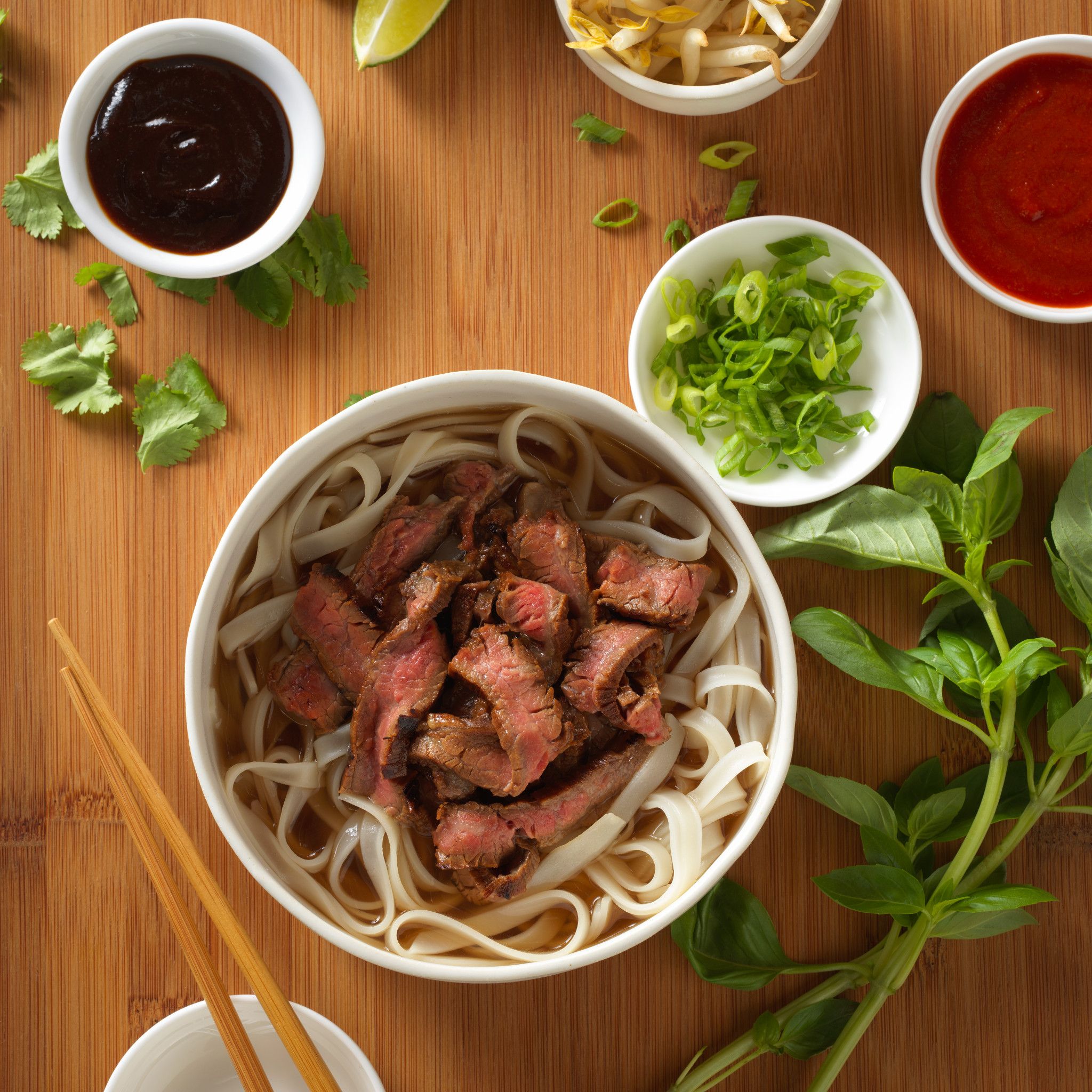 raw beef pho