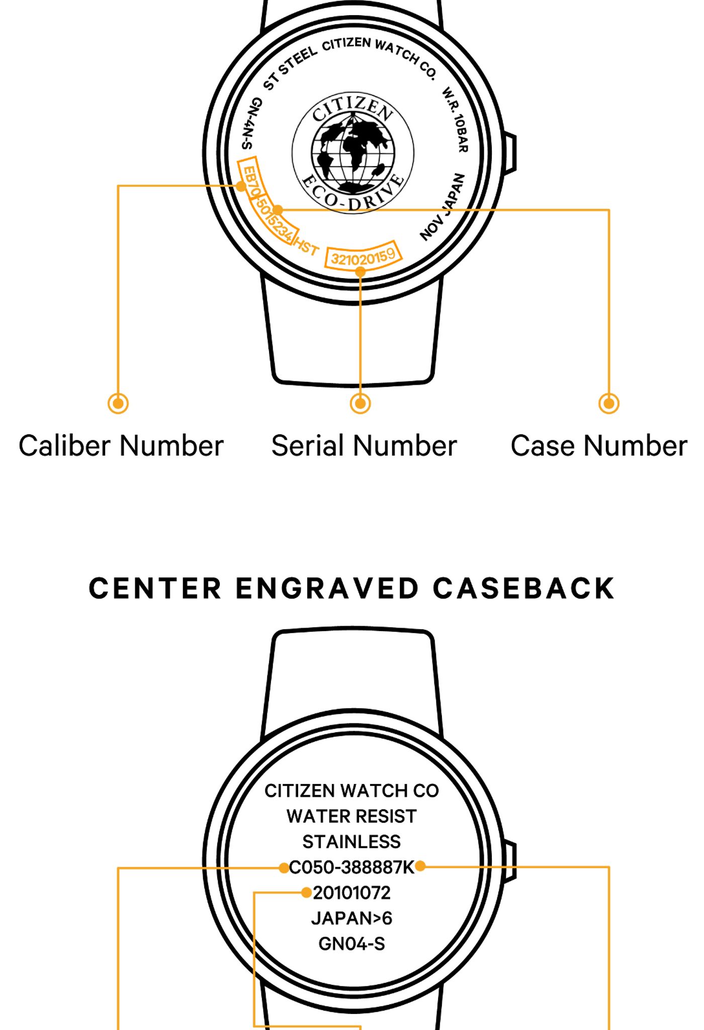 citizen watch 7 digit serial number