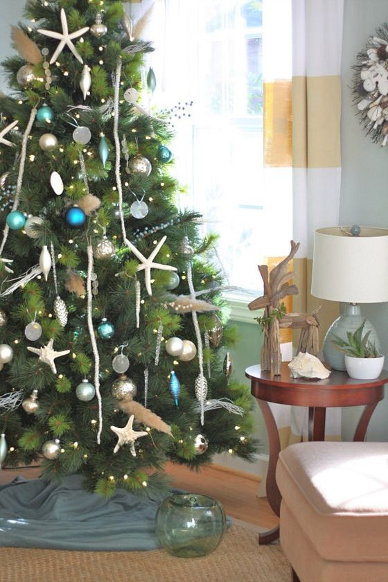 the result is a vibrant christmas tree that is reminiscent of summers at the beach - Coastal Christmas Decorations For Sale the result is a vibrant christmas tree that is reminiscent of summers at the beach - Coastal Christmas Decorations For Sale