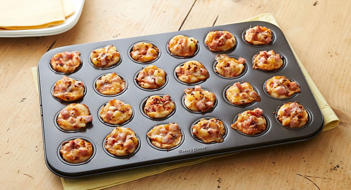 Hawaiian Deep Dish Pizza Bites