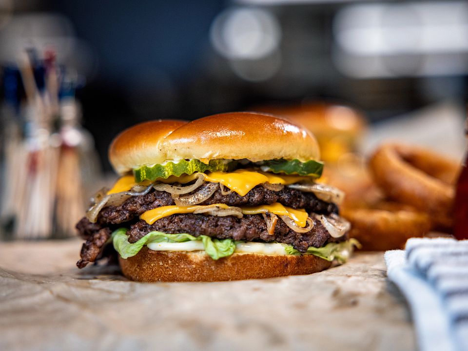 Cheesy Double Smashburgers