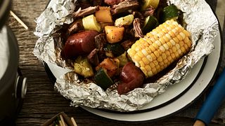 Foil Packet Beef and Vegetable Meal