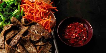 Bibimbap-Style Korean-Marinated Flank Steak