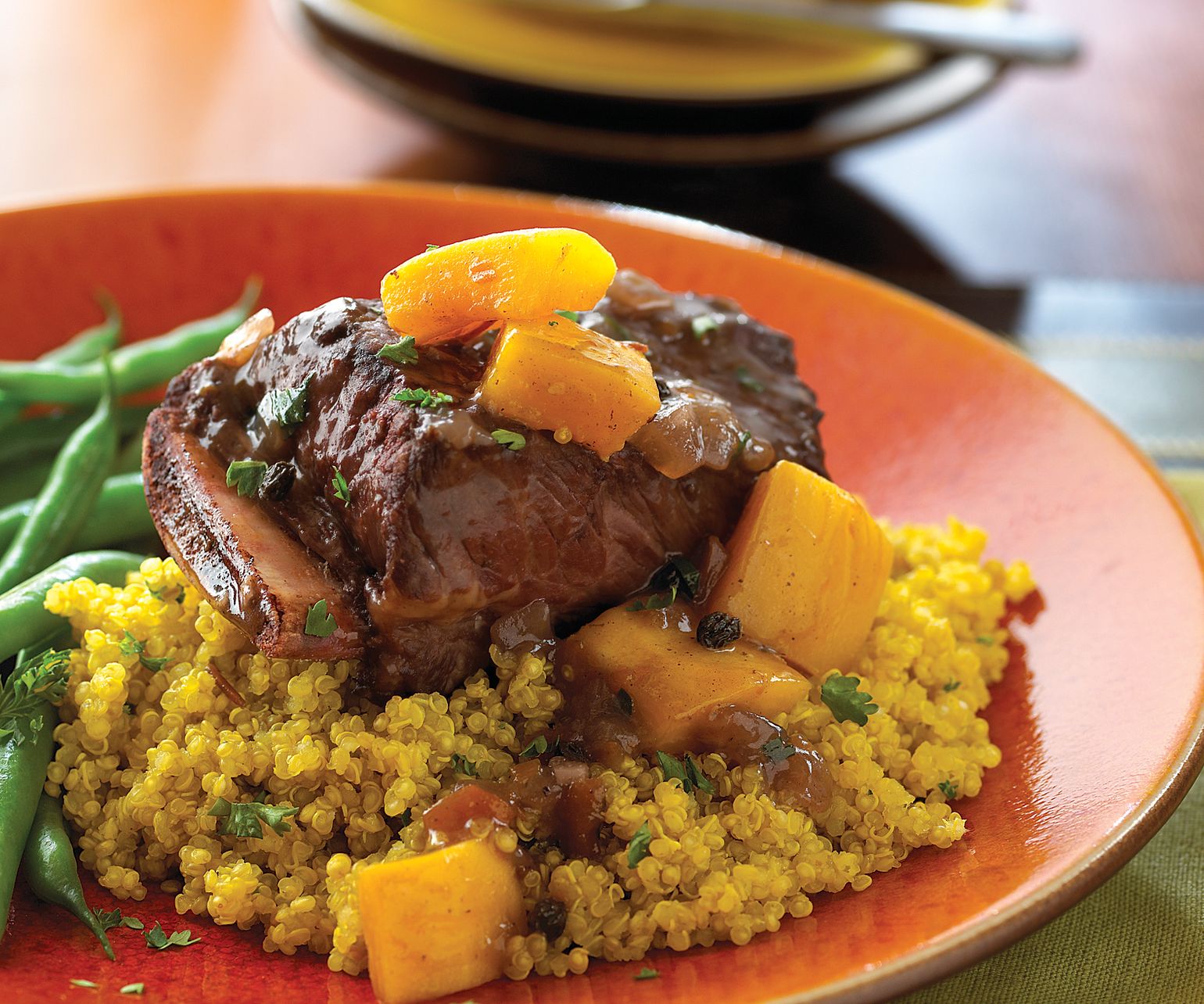 Aji-Braised Beef Short Ribs with Golden Herbed Quinoa