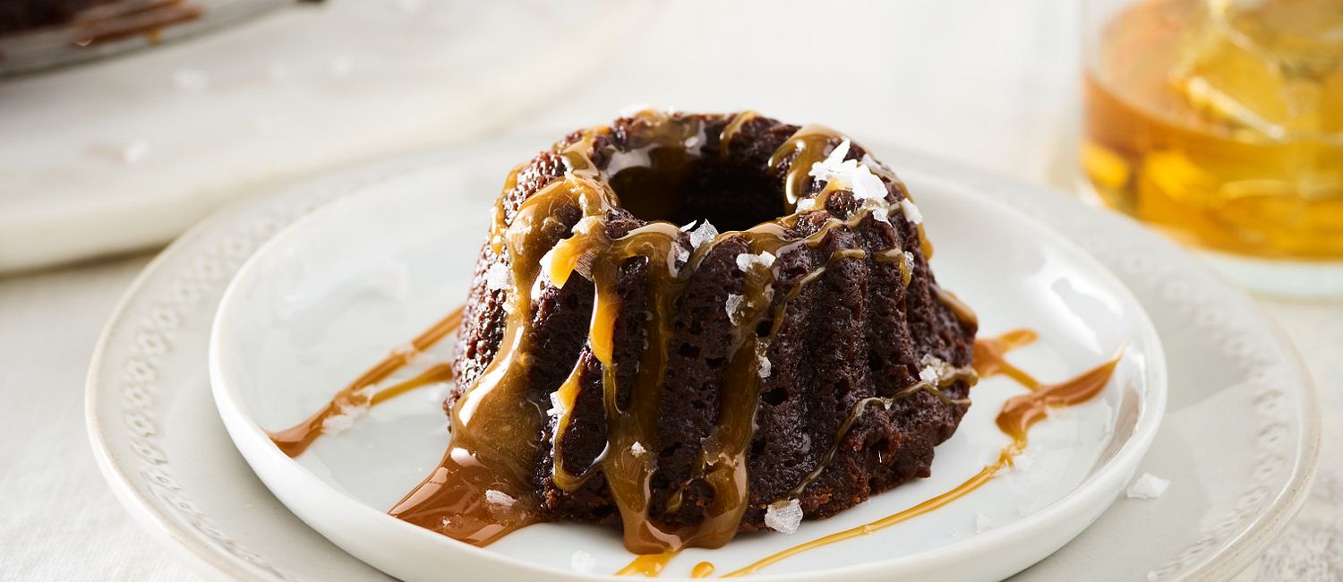 Beef Tallow Chocolate Tortes with Bourbon-Salted Caramel Sauce | Beef ...