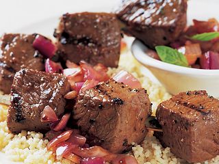 Steak Kabobs with Caramelized Onion Relish
