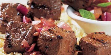 Steak Kabobs with Caramelized Onion Relish
