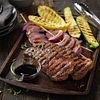 Beef Strip Steaks with Balsamic Grilled Vegetables