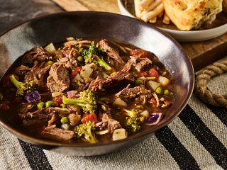 Slow-Cooker Beef Pot Roast Soup