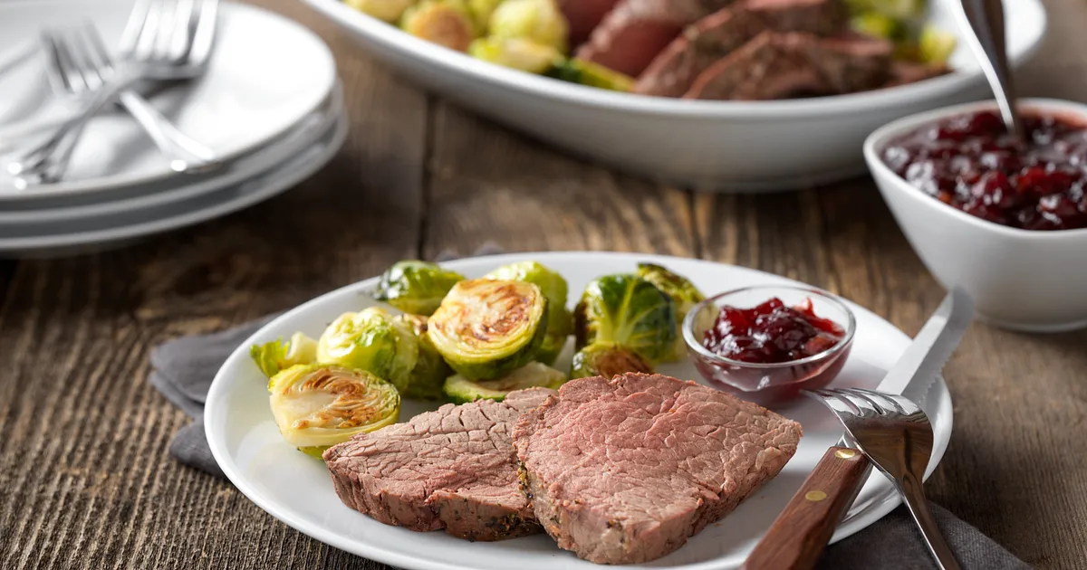 Classic Beef Tenderloin Roast with Cranberry Drizzle | Beef Loving Texans | Beef Loving Texans is your one-stop information center for beef recipes, cooking techniques and real life stories. Lean more about beef today. Brought to you by the Texas Beef Council.