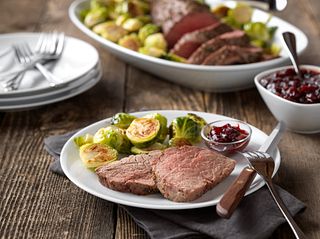 Classic Beef Tenderloin with Cranberry Drizzle
