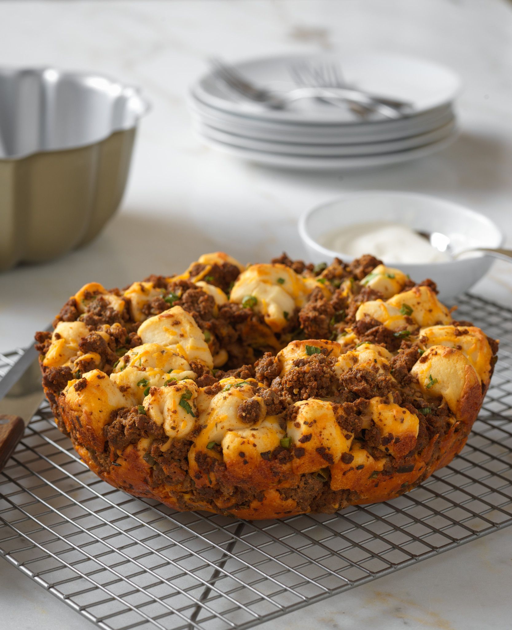 Beef Sausage and Cheddar Monkey Bread Beef Loving Texans