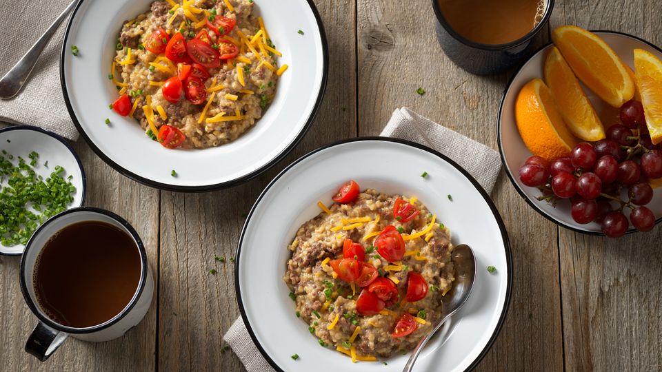 Beef Sausage Savory Oats