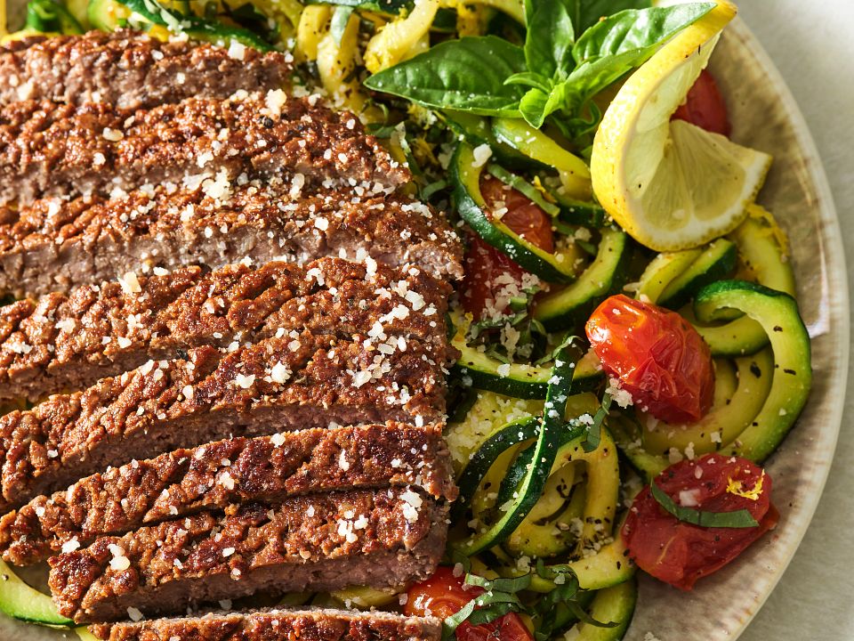 Blackened Cubed Steaks with Zoodles