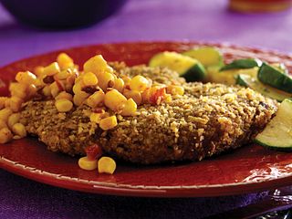 Mexican-Style Milanesa with Smoky Corn Relish