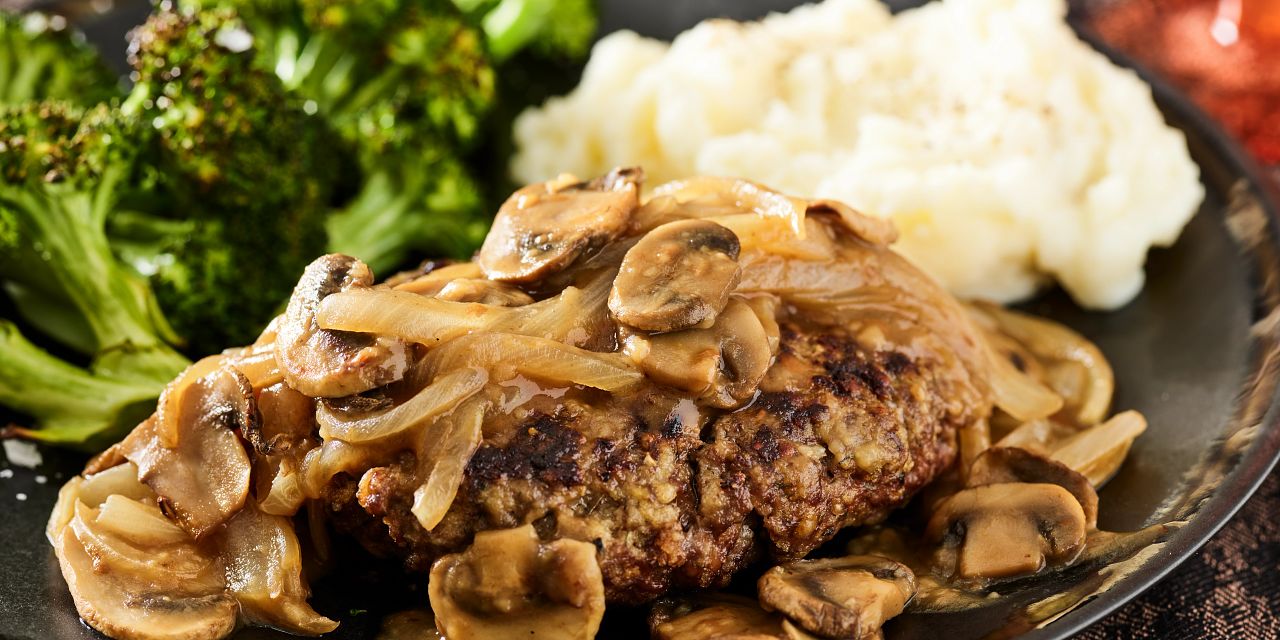 Chopped steak with onion gravy