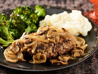 Chopped Steaks with Mushroom & Onion Gravy