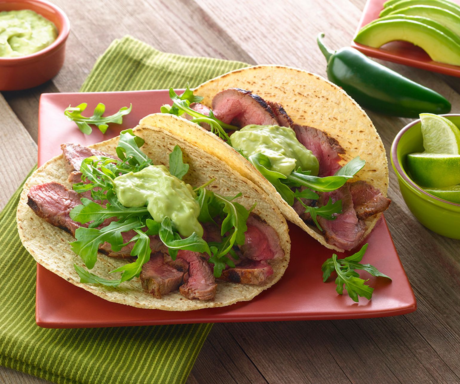 Tacos with Jalapeno Cream