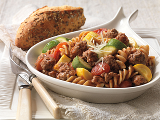 Beef &amp; Pasta Skillet Primavera