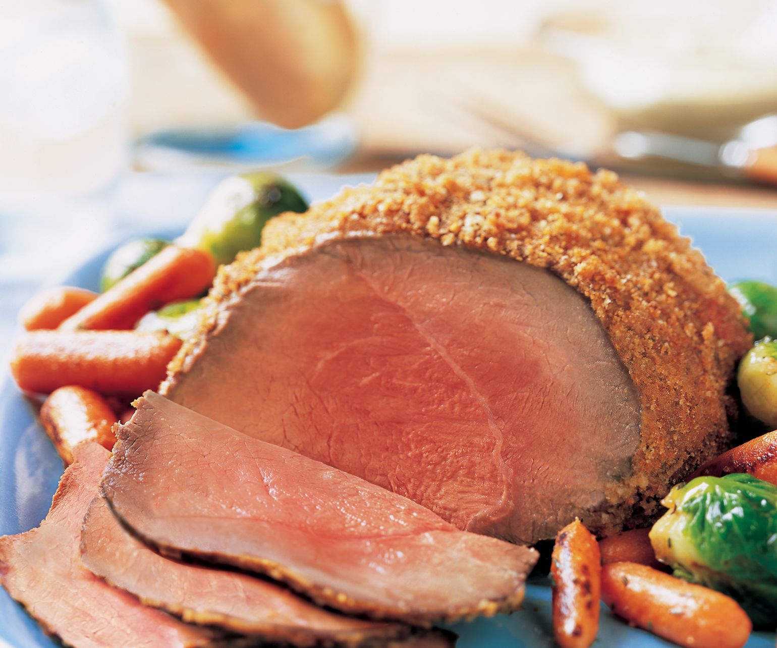 Three-Mustard Beef Sirloin Tip Roast with Vegetables