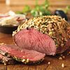 Nut-Crusted Top Sirloin Roast with Fennel-Radish Salad