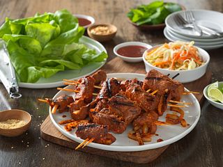 Korean Flat Iron Steak and Onion Lettuce Wraps