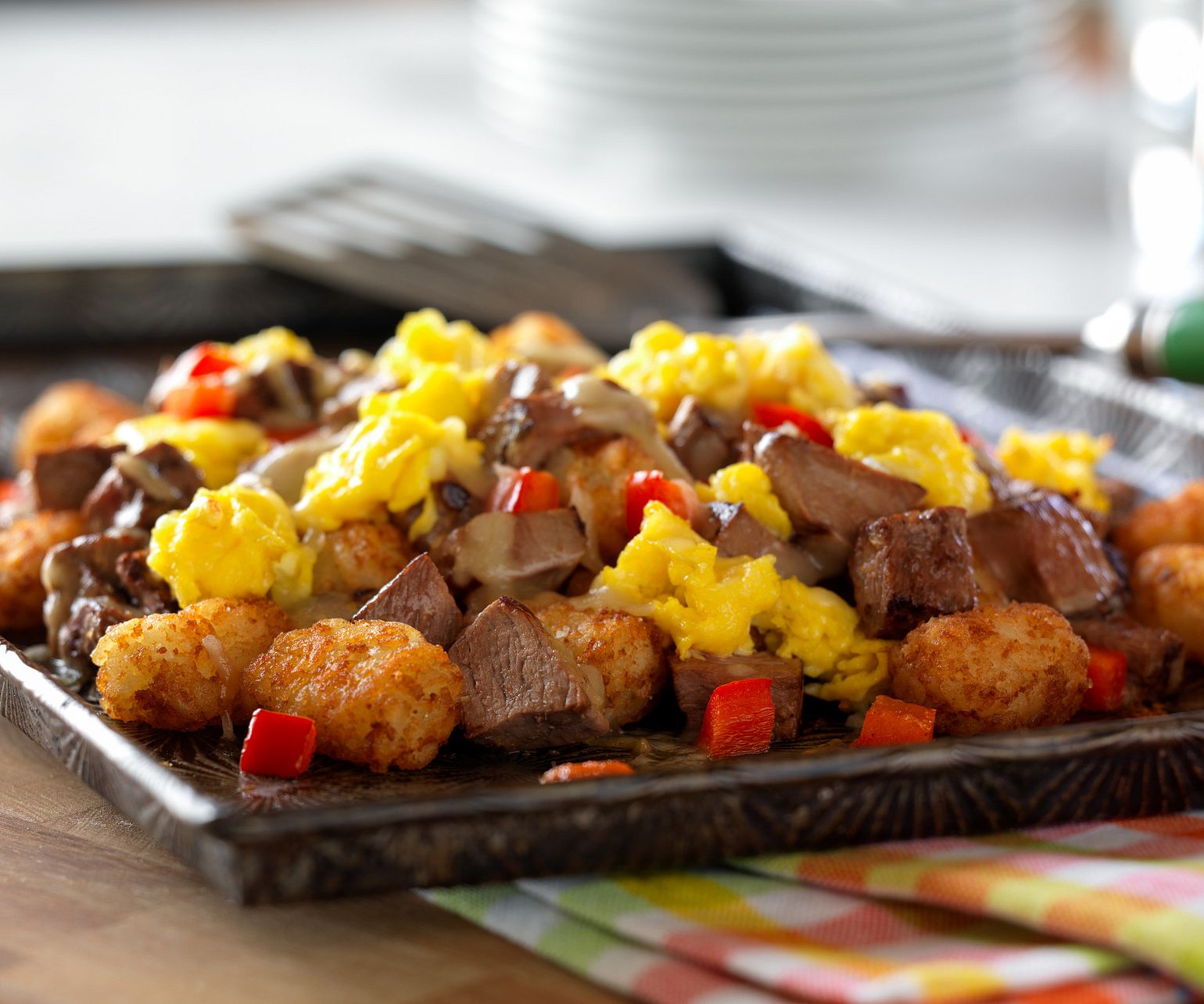 Southwestern Beef Breakfast “Nachos”