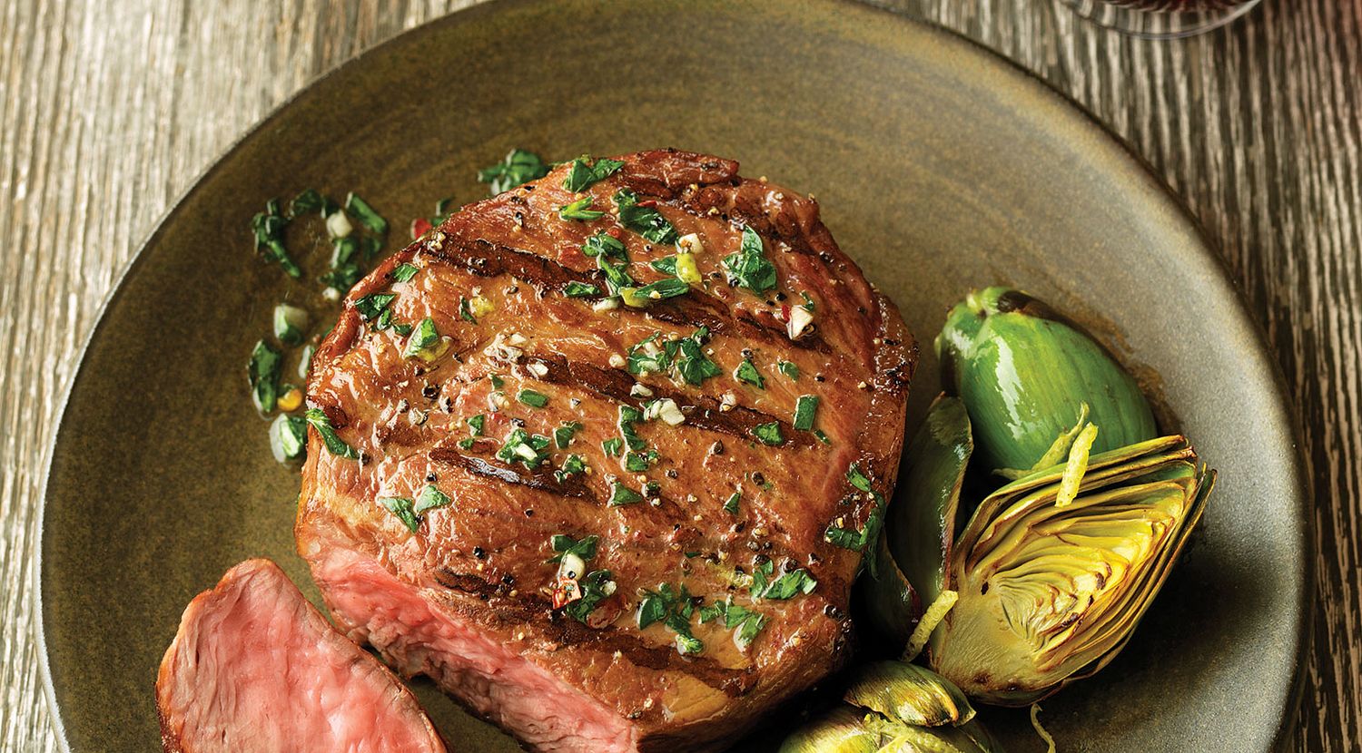 Chimichurri-Marinated Strip Filets