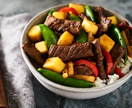 Vegetable-Mango Beef Stir-Fry