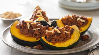 Beef Picadillo-Stuffed Acorn Squash