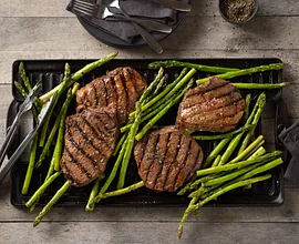 Balsamic Marinated Beef Top Sirloin Steak & Asparagus