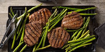 Balsamic Marinated Beef Top Sirloin Steak & Asparagus