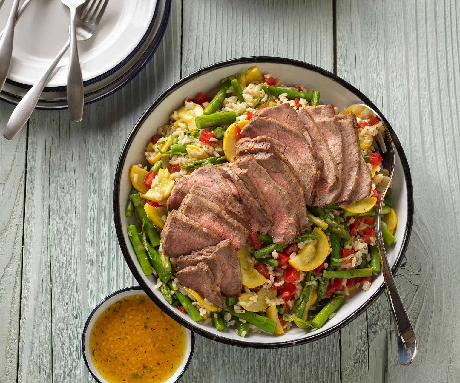 Farmer’s Market Vegetable, Beef & Brown Rice Salad