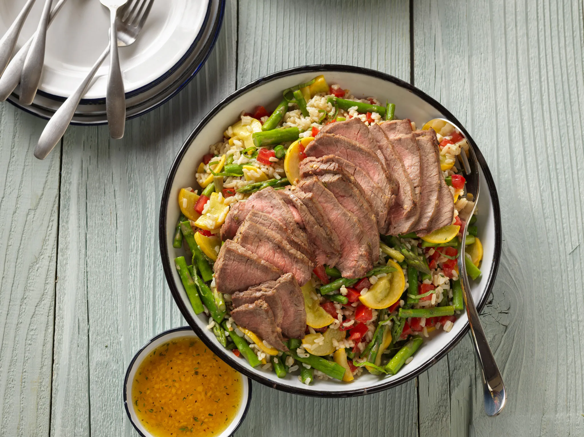 Farmer's Market Vegetable, Beef & Brown Rice Salad
