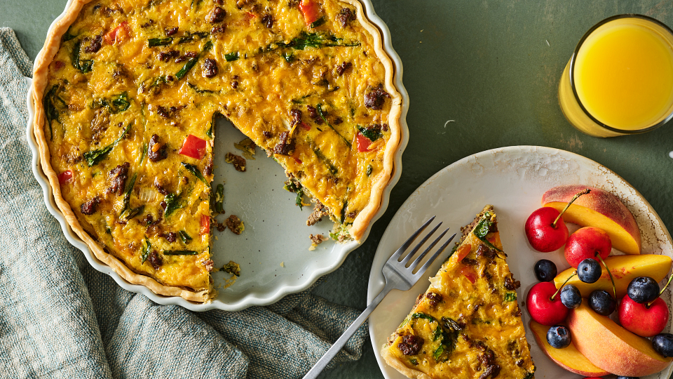 Veggie & Beef Quiche