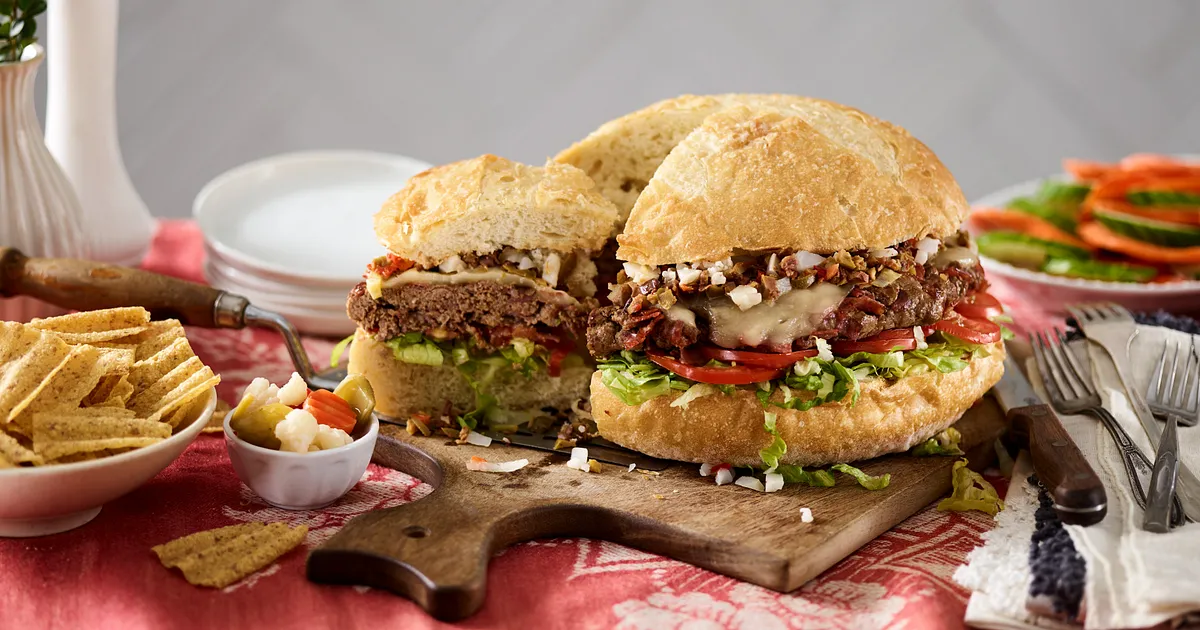 Beef Muffuletta Burger | Beef Loving Texans | Beef Loving Texans is your one-stop information center