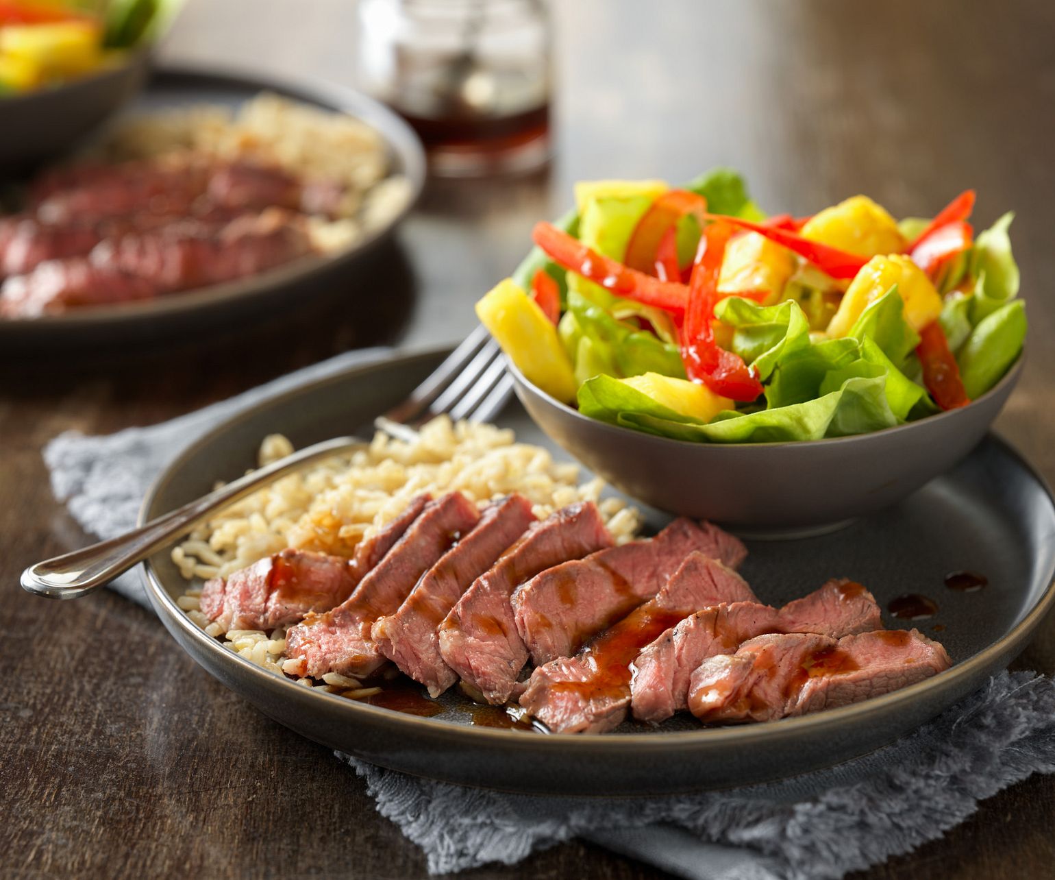 Pineapple-Soy Glazed Beef Steaks