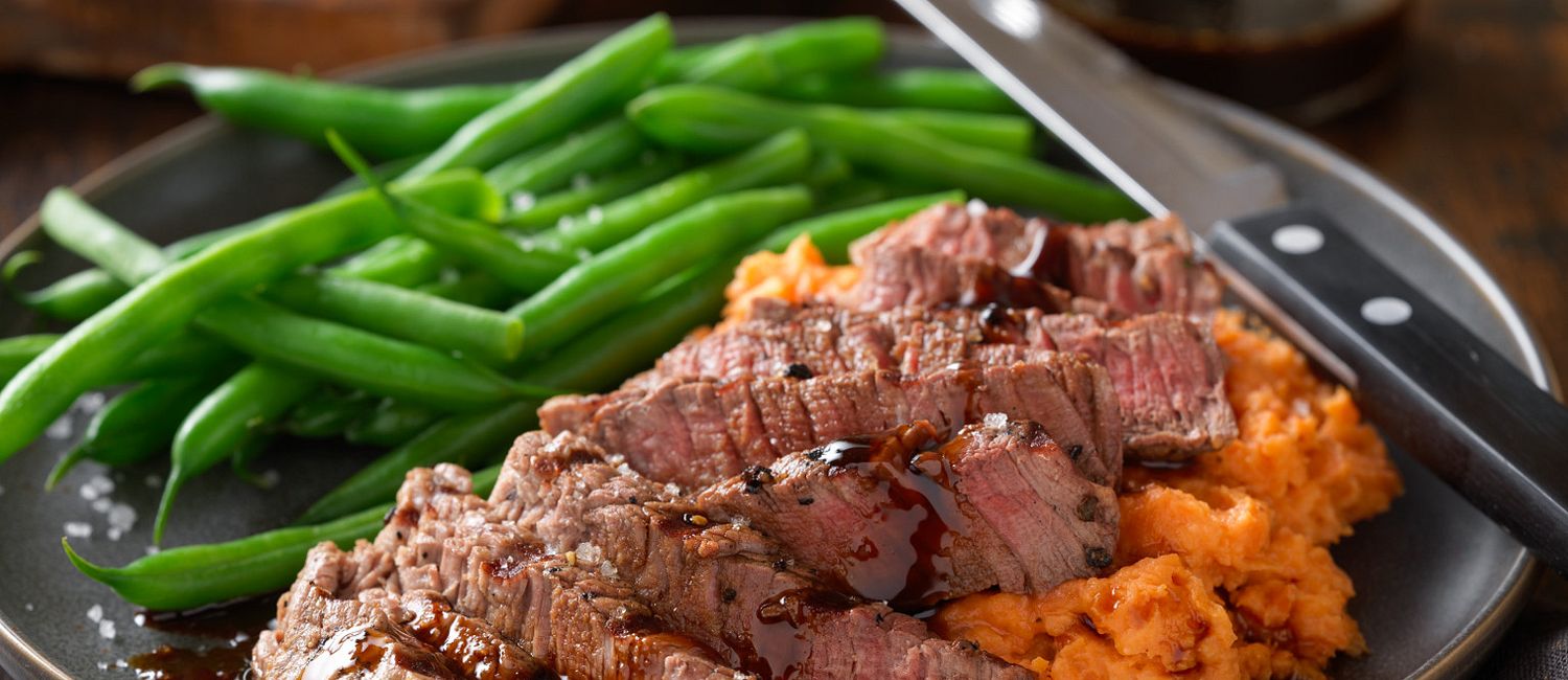 EspressoBourbon Steaks with Mashed Sweet Potatoes Beef Loving Texans