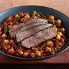 Grilled Strip Steak with Moroccan Stew