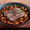 Grilled Strip Steak with Moroccan Stew