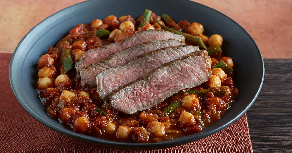 Grilled Strip Steak with Moroccan Stew | Beef Loving Texans | Beef Loving Texans is your one-stop in