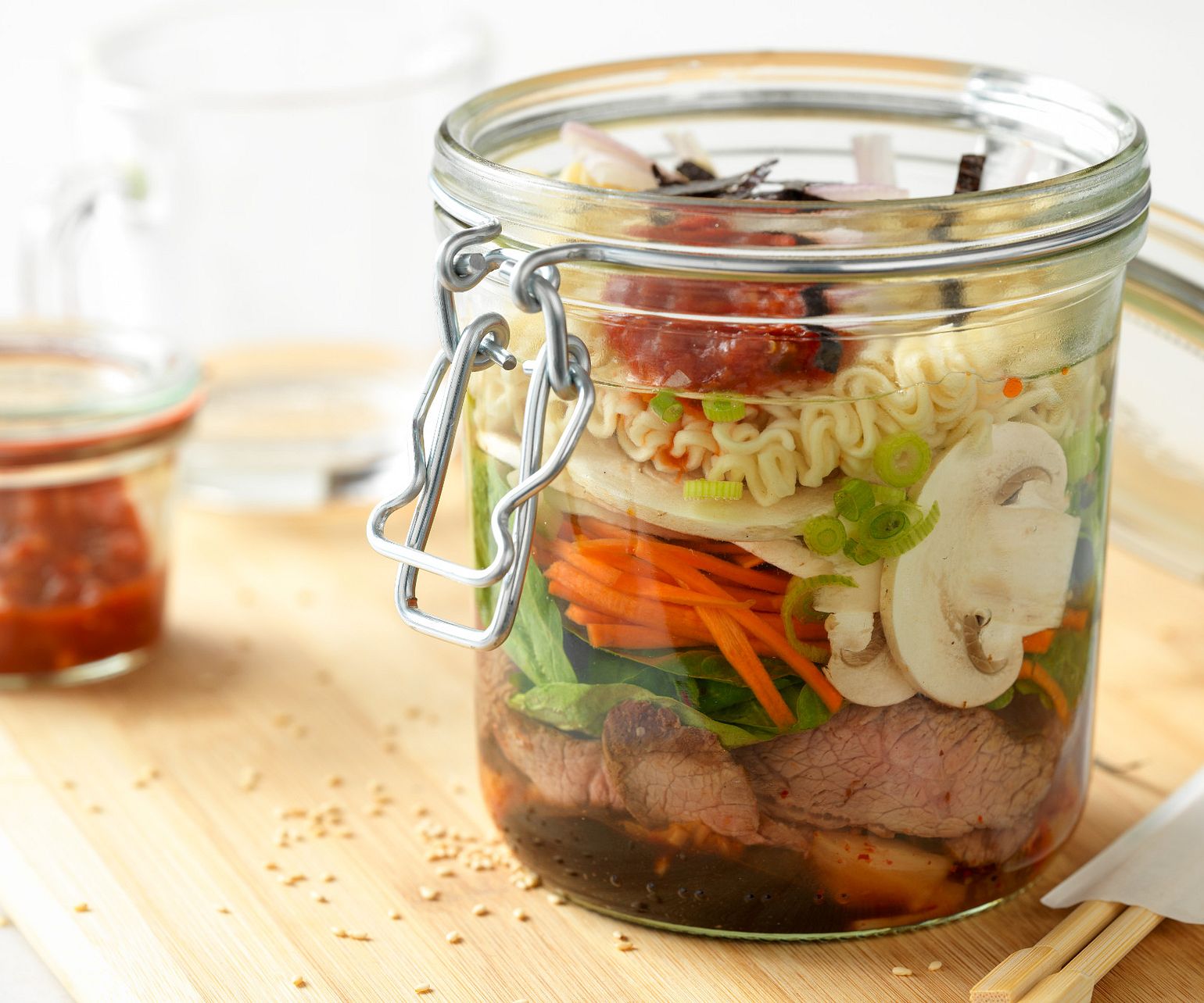 DIY Beef Ramen Noodle Jars