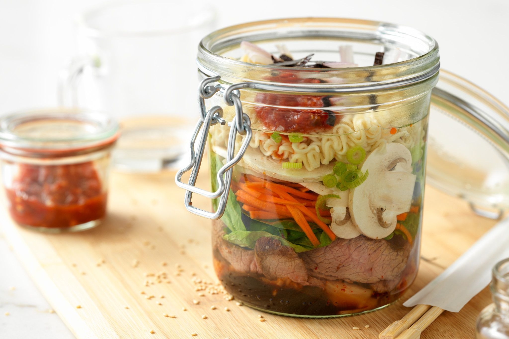 DIY Beef Ramen Noodle Jars