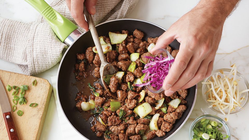 Korean Beef Skillet Step Shot