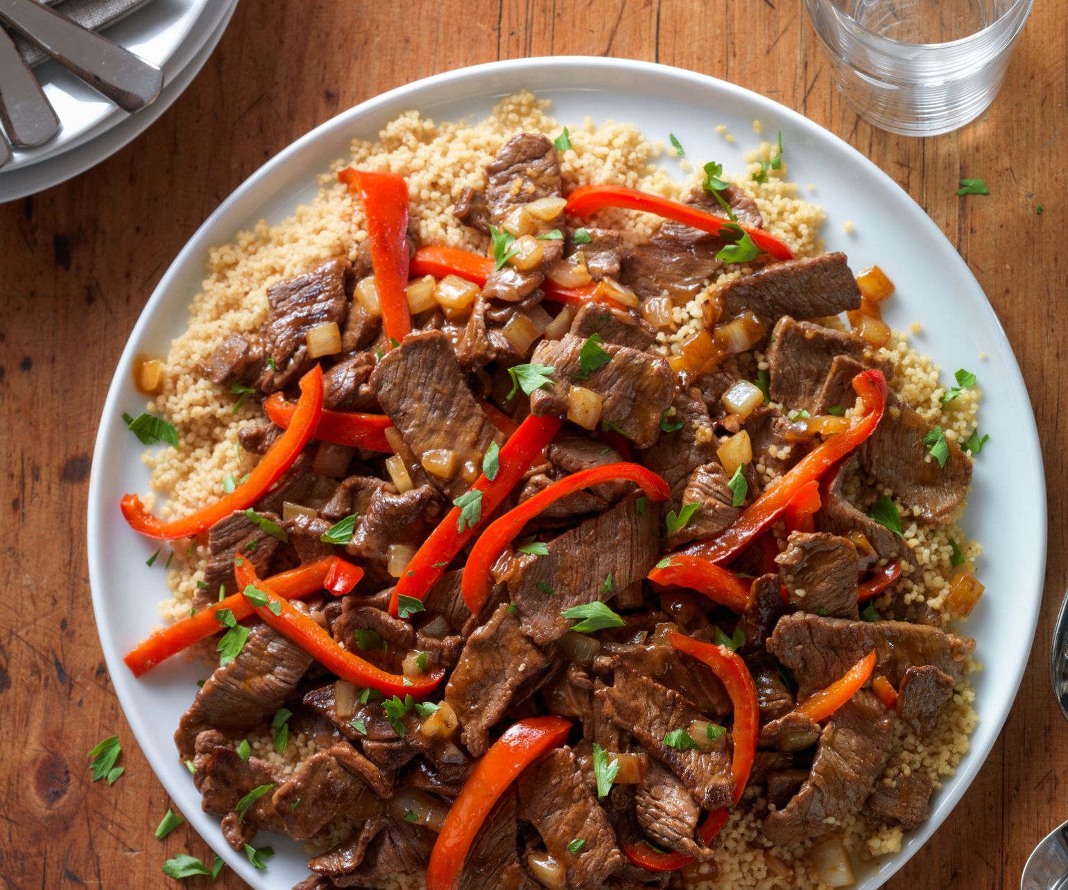 Beef Stir-Fry with Couscous
