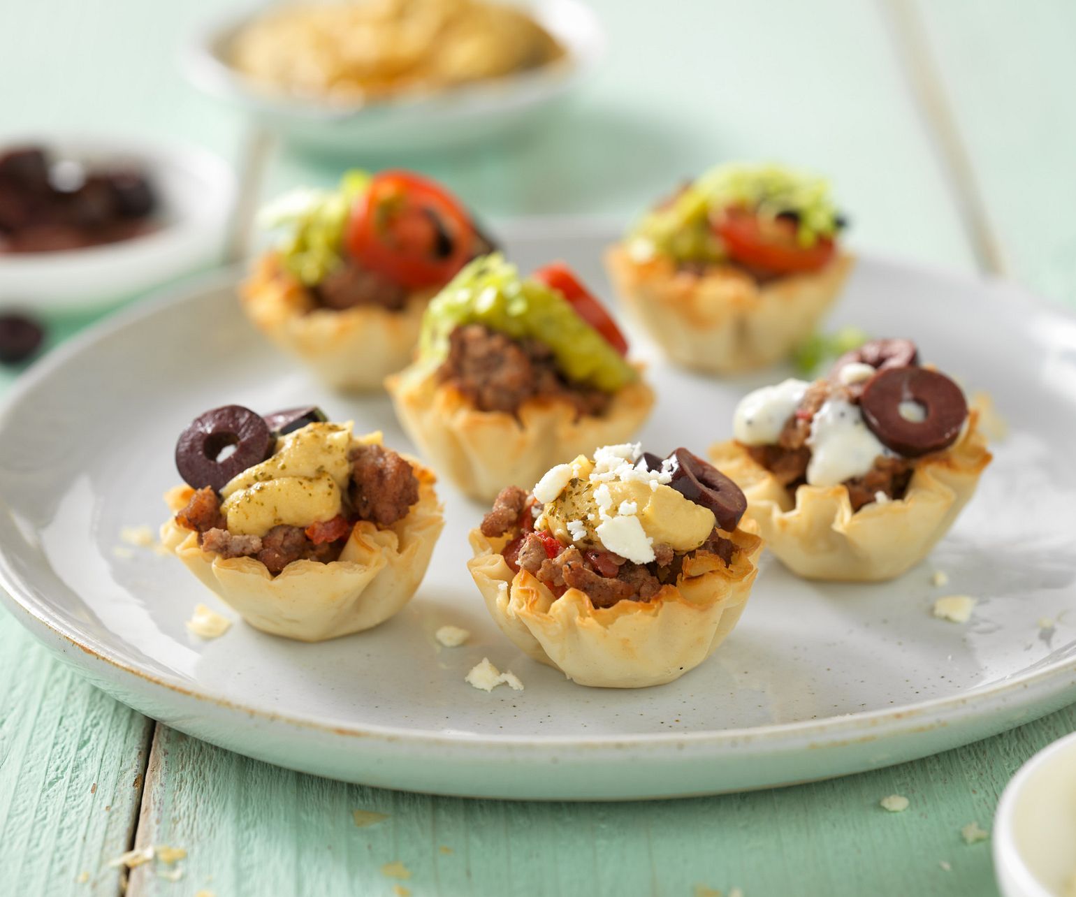 Tiny Greek Beef Tarts