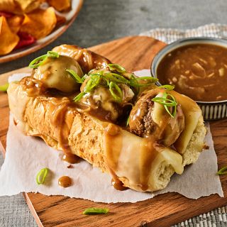 French Onion Meatball Sub