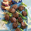 Grilled Steak Kabobs with Onions and Crumbled Blue Cheese