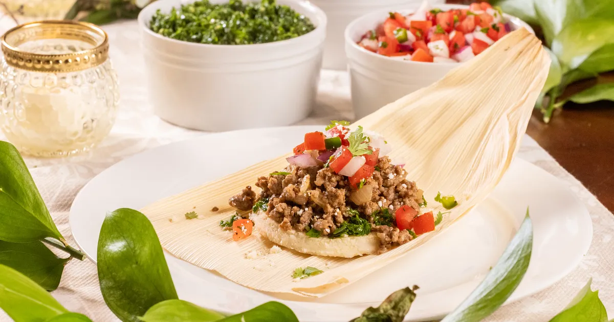 Deconstructed Beef Tamales with Chimichurri Sauce | Beef Loving Texans | Beef Loving Texans is your one-stop information center for beef recipes, cooking techniques and real life stories. Lean more about beef today. Brought to you by the Texas Beef Council.
